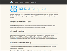 Tablet Screenshot of biblicalblueprints.org